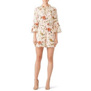 NWT RACHEL ZOE SILK PINK FLORAL GRACE ROMPER SIZE XS $495